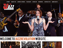 Tablet Screenshot of jazzrevolutionband.com